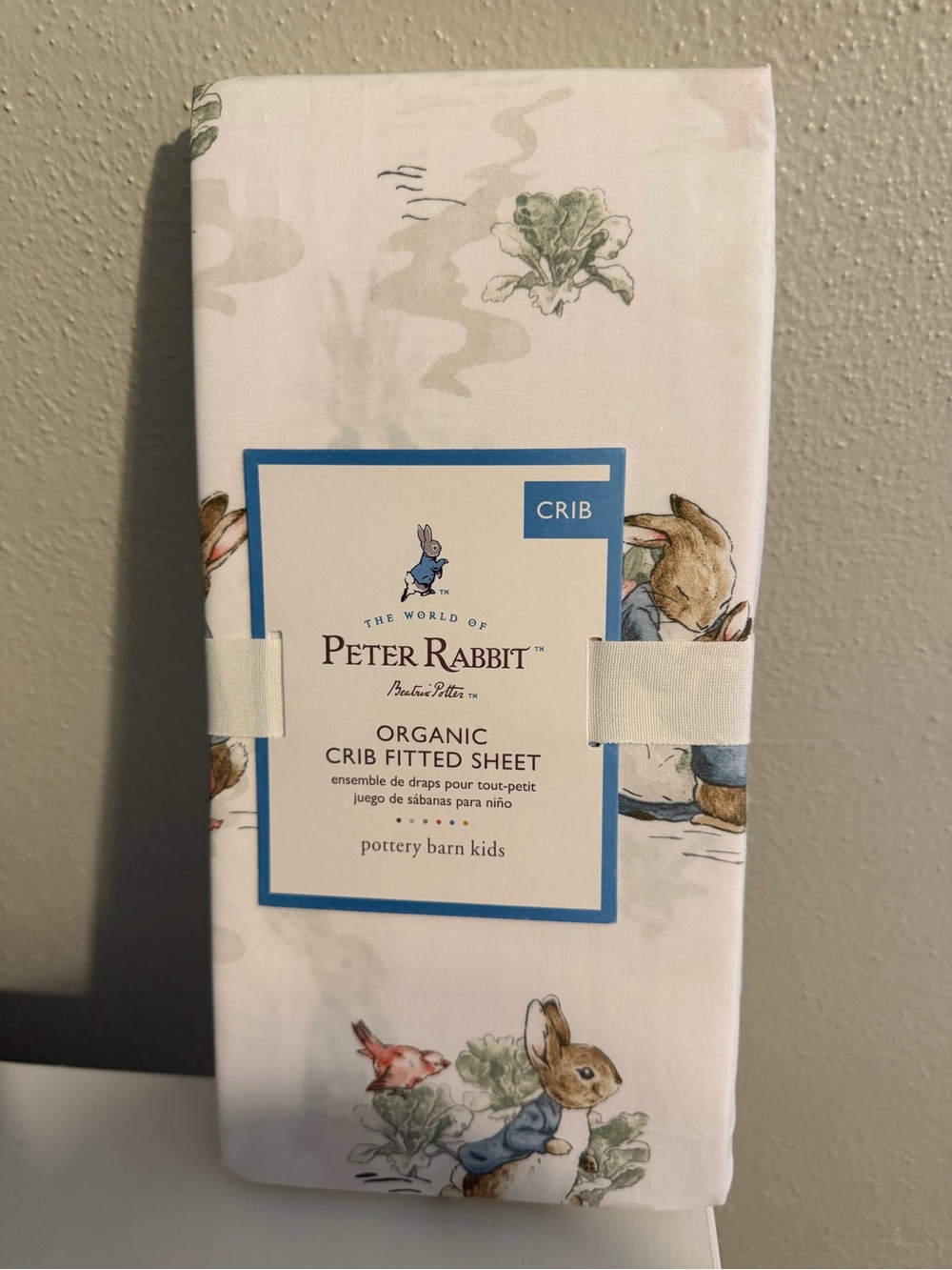 Pottery Barn Kids Peter Rabbit Organic Crib Fitted Sheet